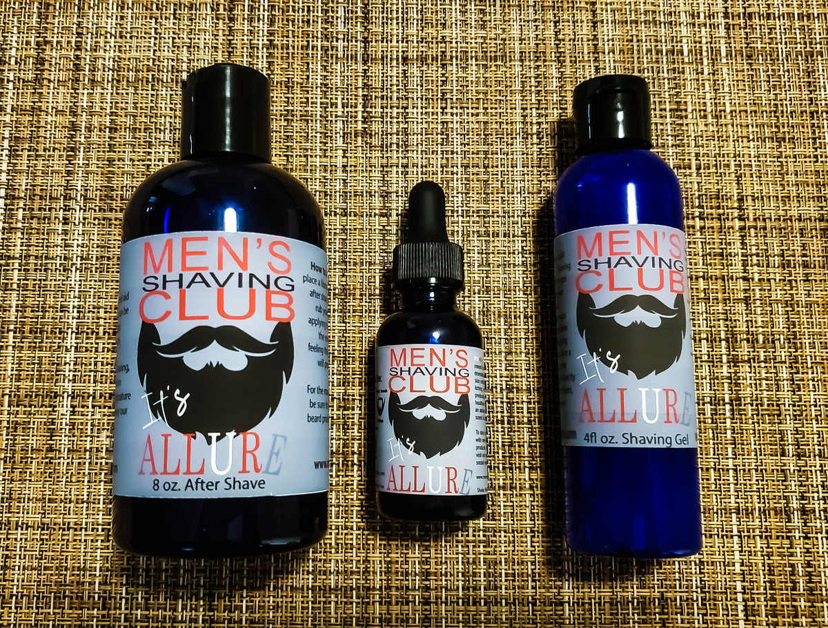 It's Allure Collection  Beard Oil, Shaving Gel, & Aftershave